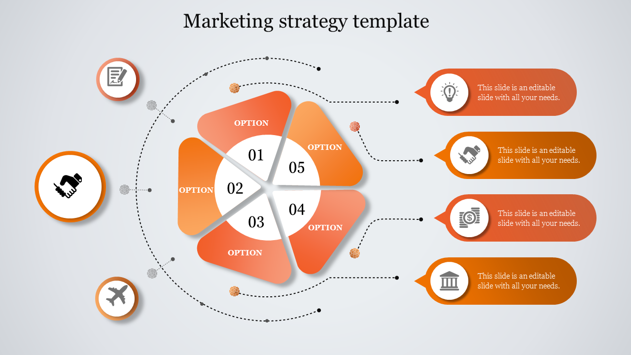 marketing strategy template-Orange